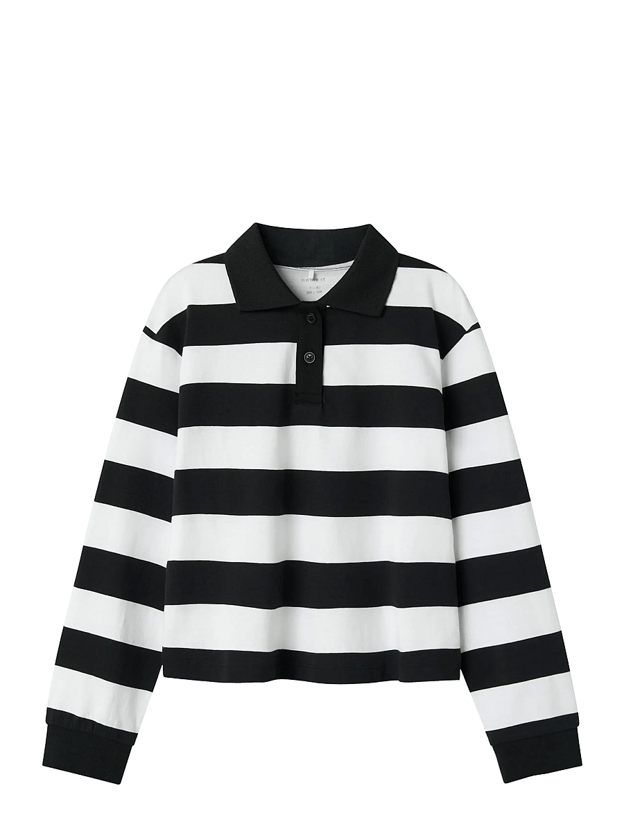 name it - NKFLILI NREG LS SH POLO BOX - langerma pólóbolir - black - 1