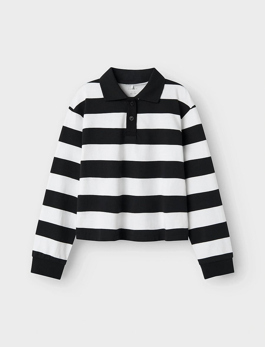 name it - NKFLILI NREG LS SH POLO BOX - langerma pólóbolir - black - 0
