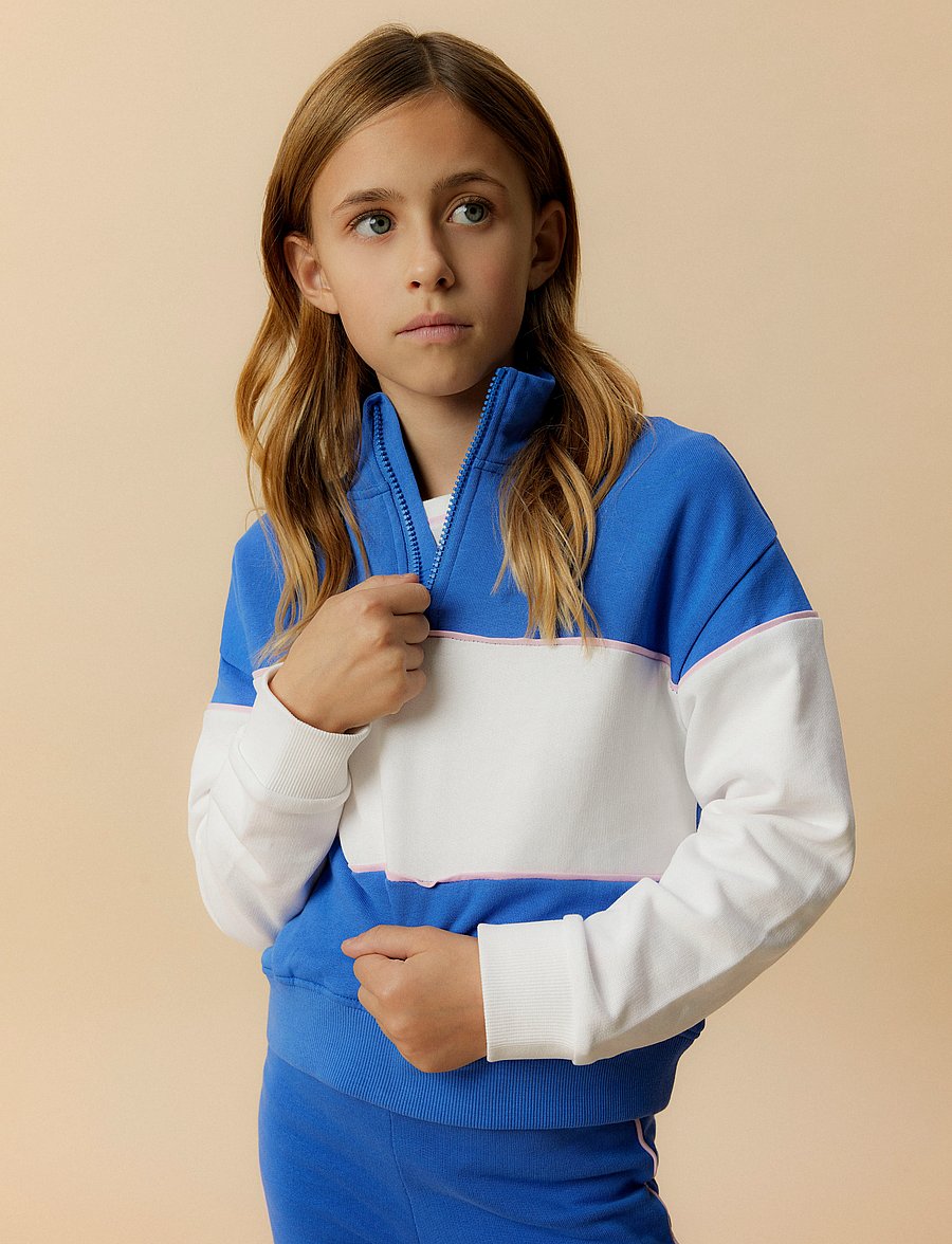 name it - NKFLEIKA SH SWEAT BRU - sweatshirts - amparo blue - 0
