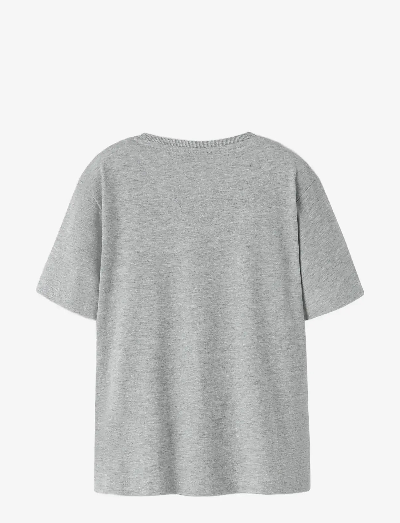 name it - NKMLADON SS NREG TOP BOX - short-sleeved t-shirts - grey melange - 1