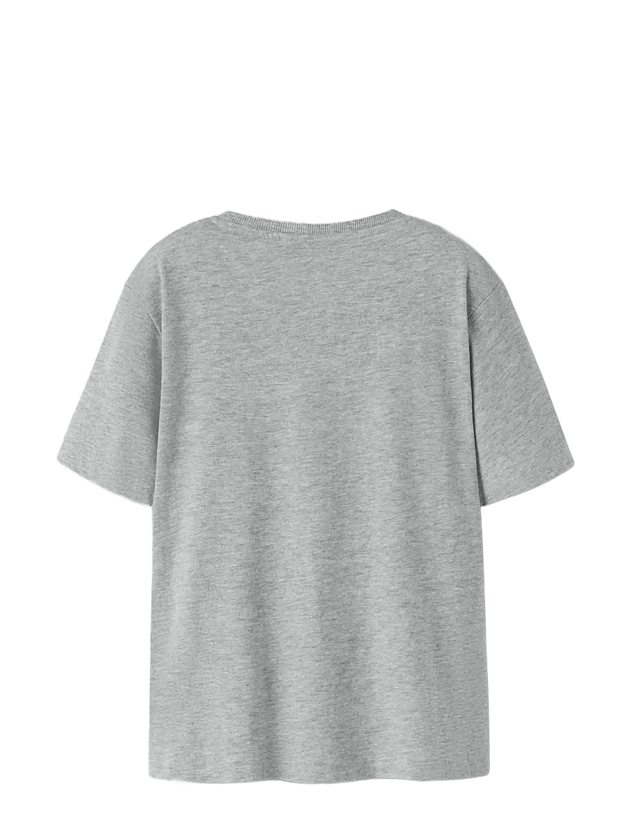 name it - NKMLADON SS NREG TOP BOX - kurzärmelige - grey melange - 1