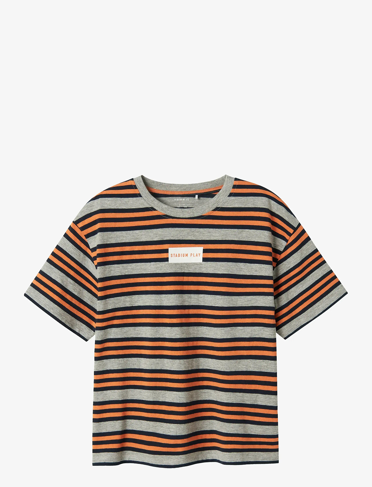 name it - NKMLESLIE SS RLX TOP - kortærmede t-shirts - grey melange - 1