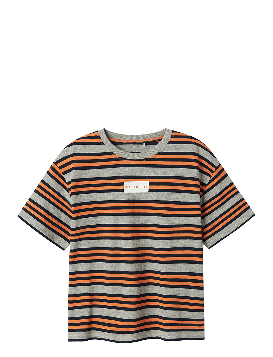 name it - NKMLESLIE SS RLX TOP - kurzärmelige - grey melange - 1