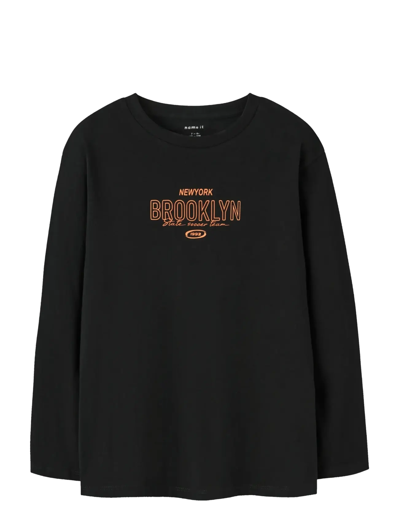 name it Nkmlayton Ls Nreg Top Box, 134-140, Black, T-Shirts > Langærmede T-shirts, Børn