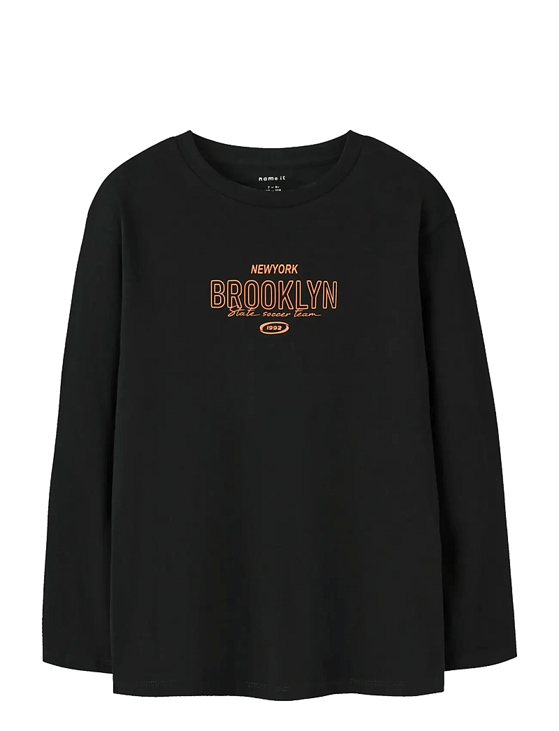 name it - NKMLAYTON LS NREG TOP BOX - langärmelig - black - 0
