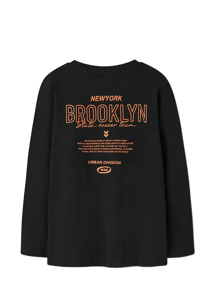 name it - NKMLAYTON LS NREG TOP BOX - toppar & t-shirts - black - 1
