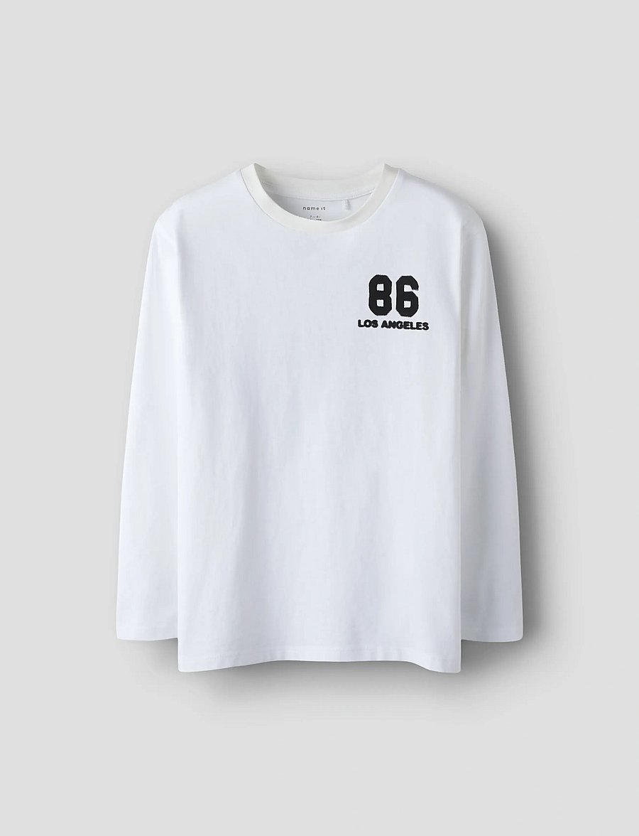 name it - NKMLAYTON LS NREG TOP BOX - langärmelig - bright white - 0
