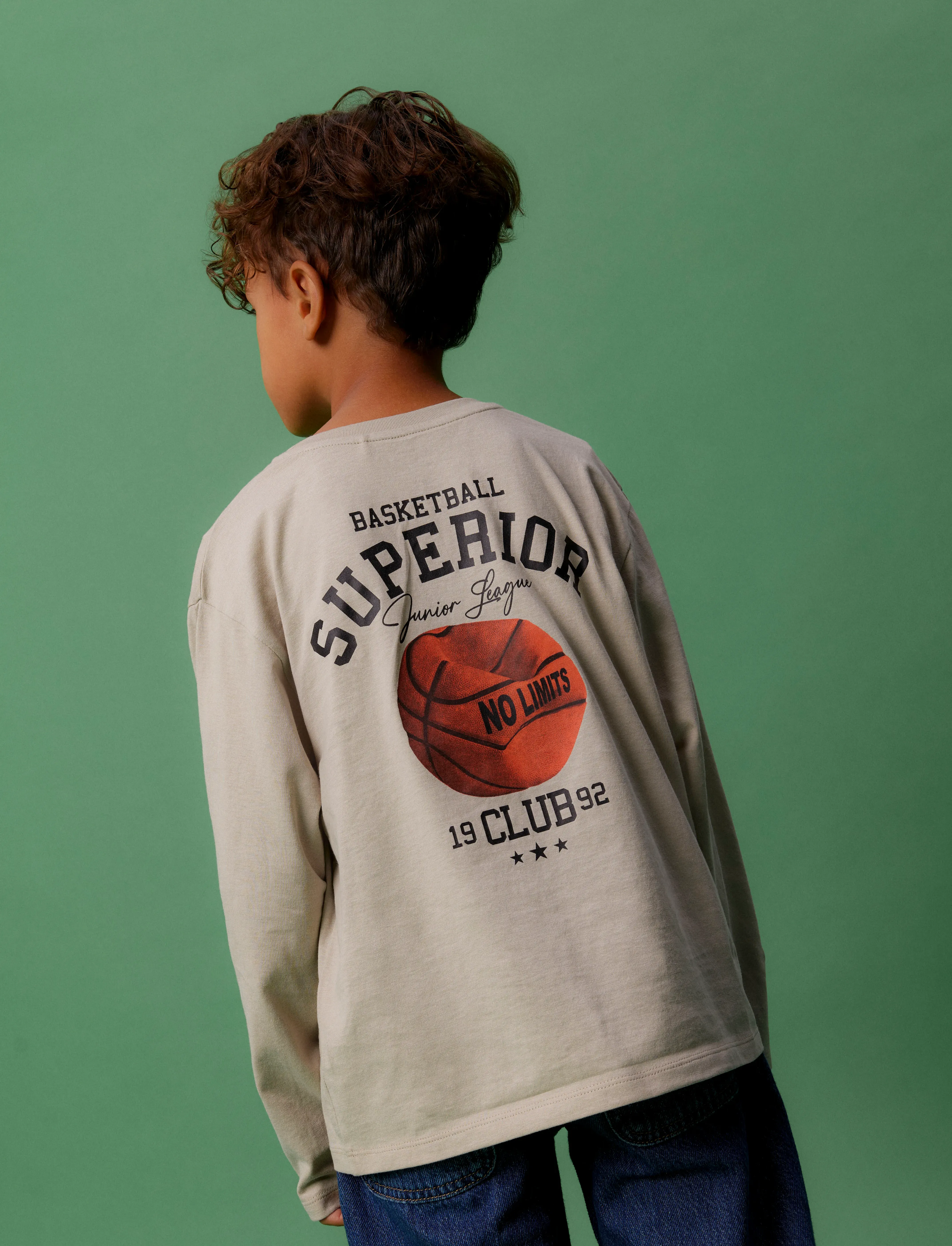 name it - NKMLAYTON LS NREG TOP BOX - långärmade t-shirts - island fossil - 3