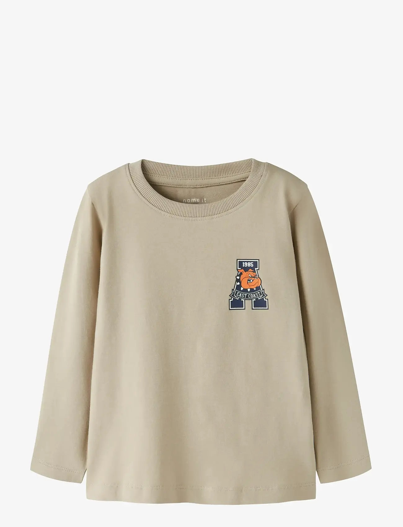 name it - NMMLAMONT LS TOP BOX - långärmade t-shirts - island fossil - 0