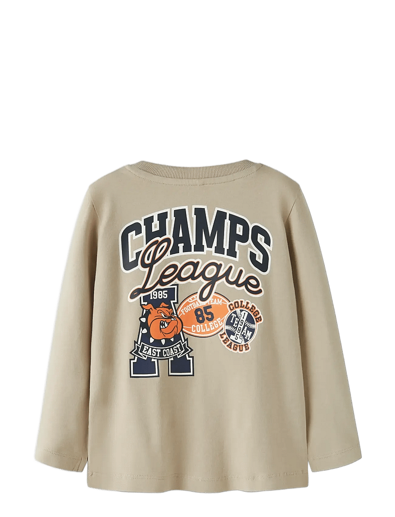 name it - NMMLAMONT LS TOP BOX - långärmade t-shirts - island fossil - 1