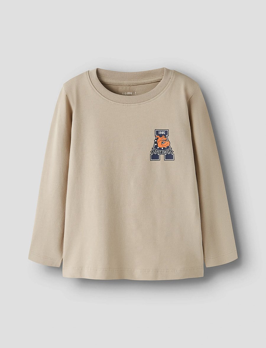 name it - NMMLAMONT LS TOP BOX - langärmelig - island fossil - 0