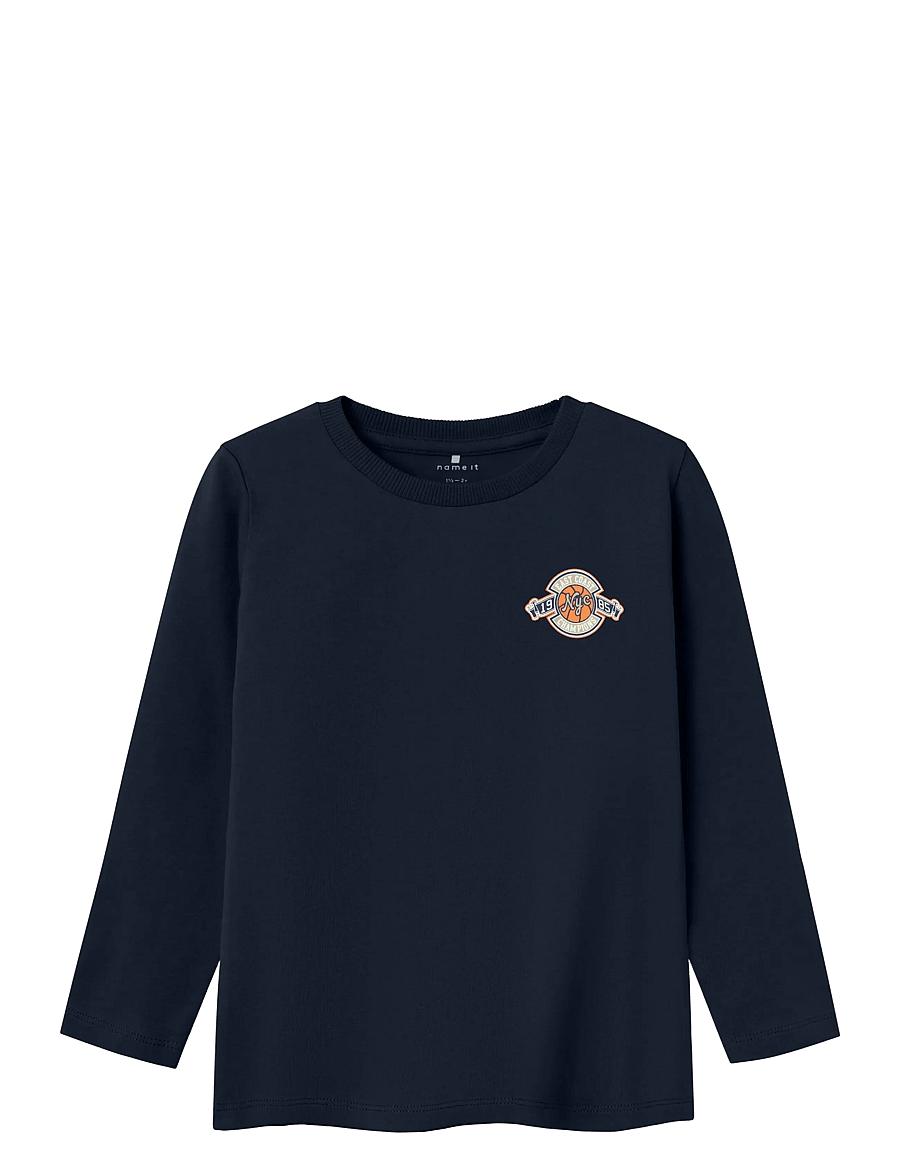 name it - NMMLAMONT LS TOP BOX - långärmade t-shirts - navy blazer - 1