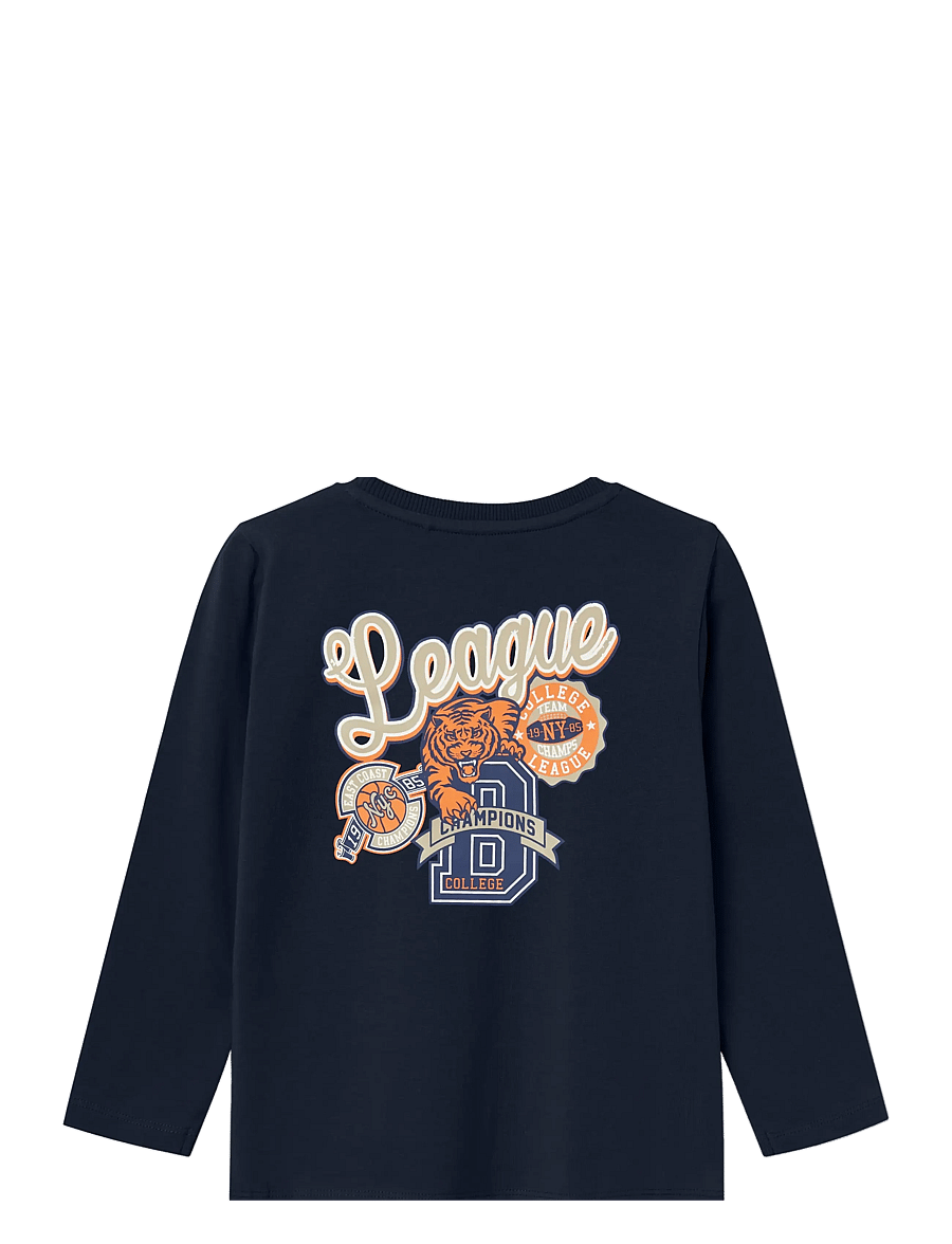 name it - NMMLAMONT LS TOP BOX - långärmade t-shirts - navy blazer - 2
