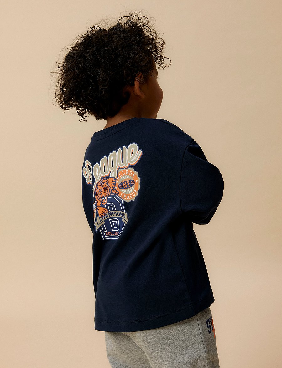 name it - NMMLAMONT LS TOP BOX - långärmade t-shirts - navy blazer - 0
