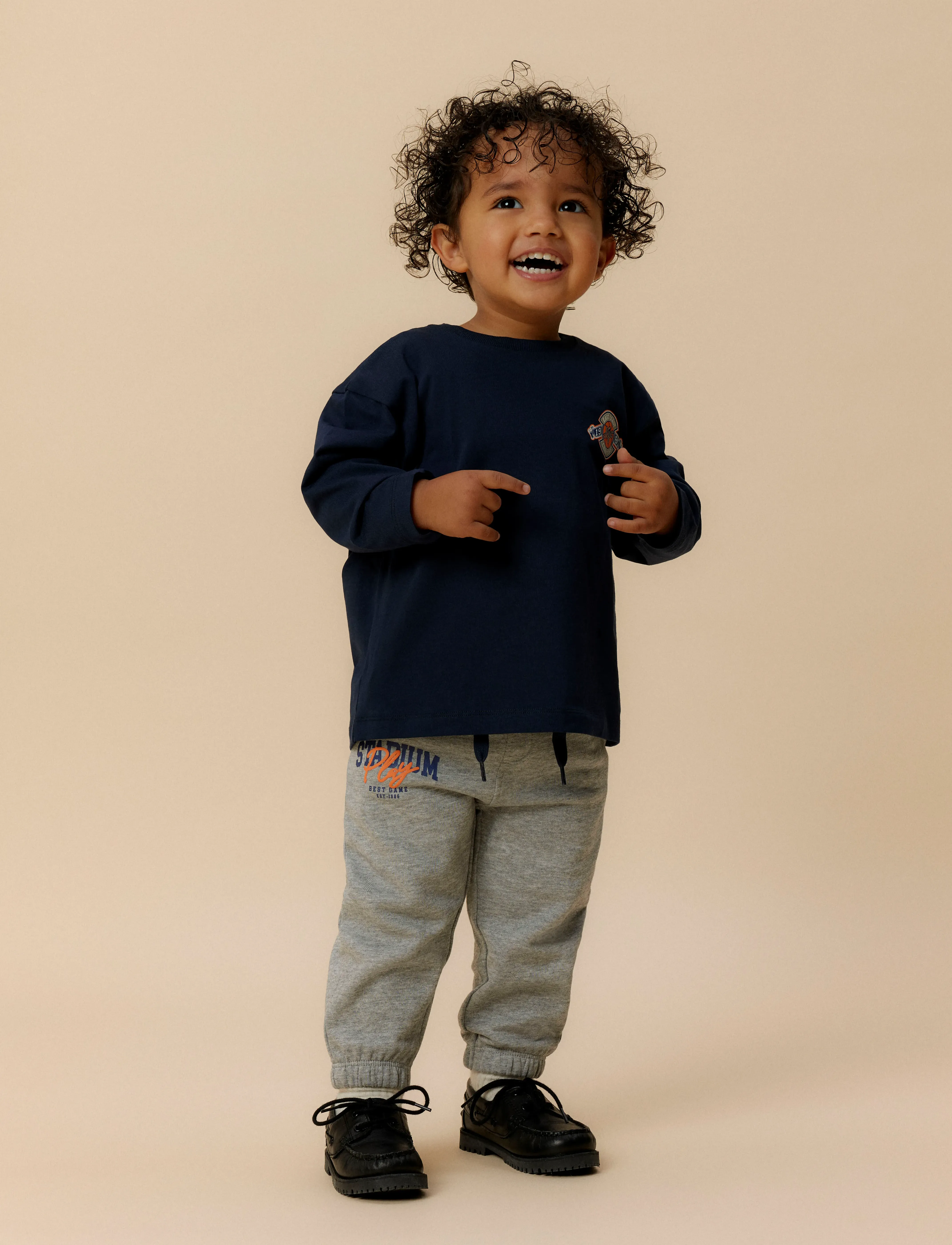 name it - NMMLAMONT LS TOP BOX - långärmade t-shirts - navy blazer - 4