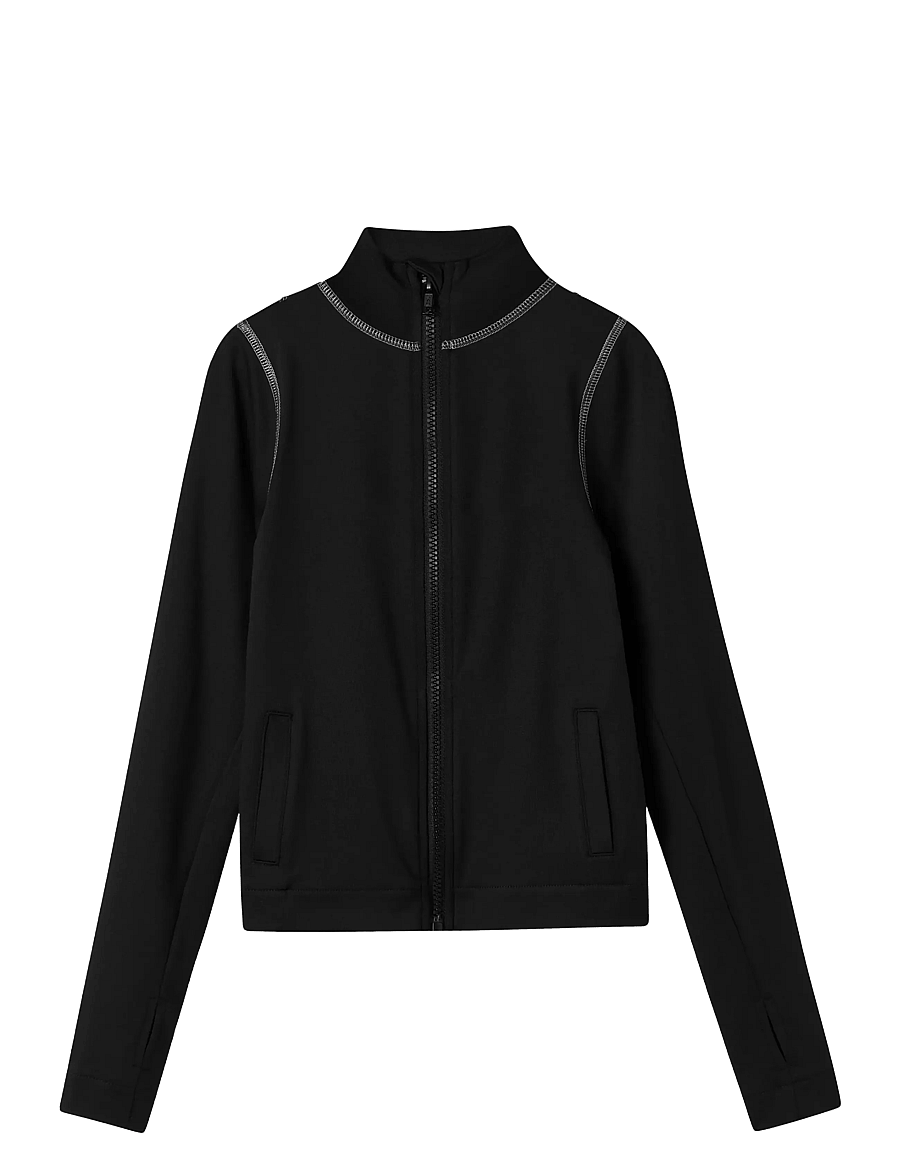 name it - NKFLENETTE LS SH SLIM CARD - dressipluusid - black - 1