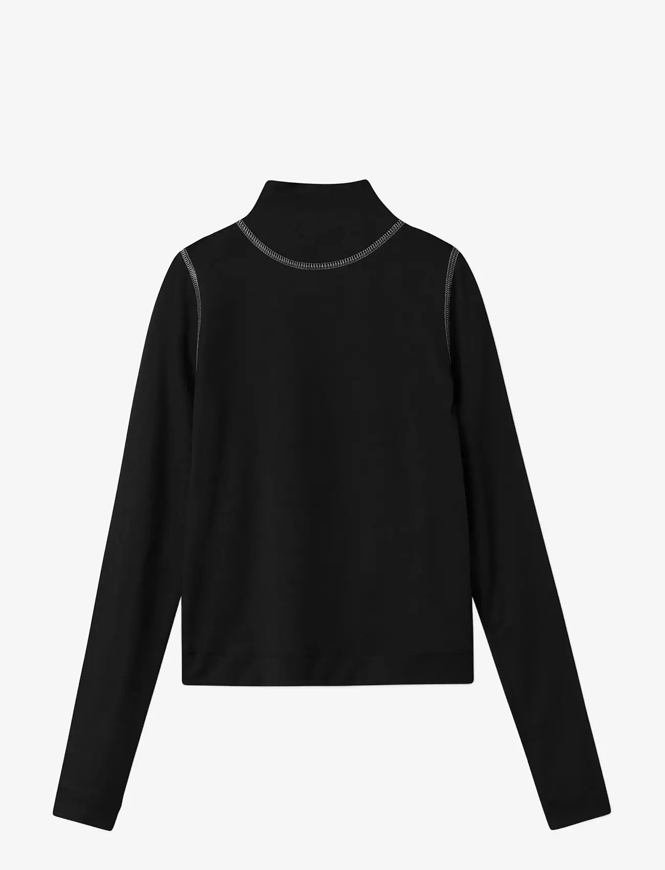 name it - NKFLENETTE LS SH SLIM CARD - sweatshirts - black - 2