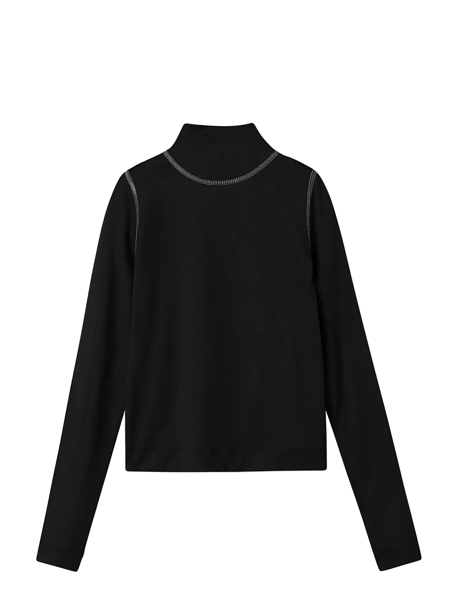 name it - NKFLENETTE LS SH SLIM CARD - dressipluusid - black - 2