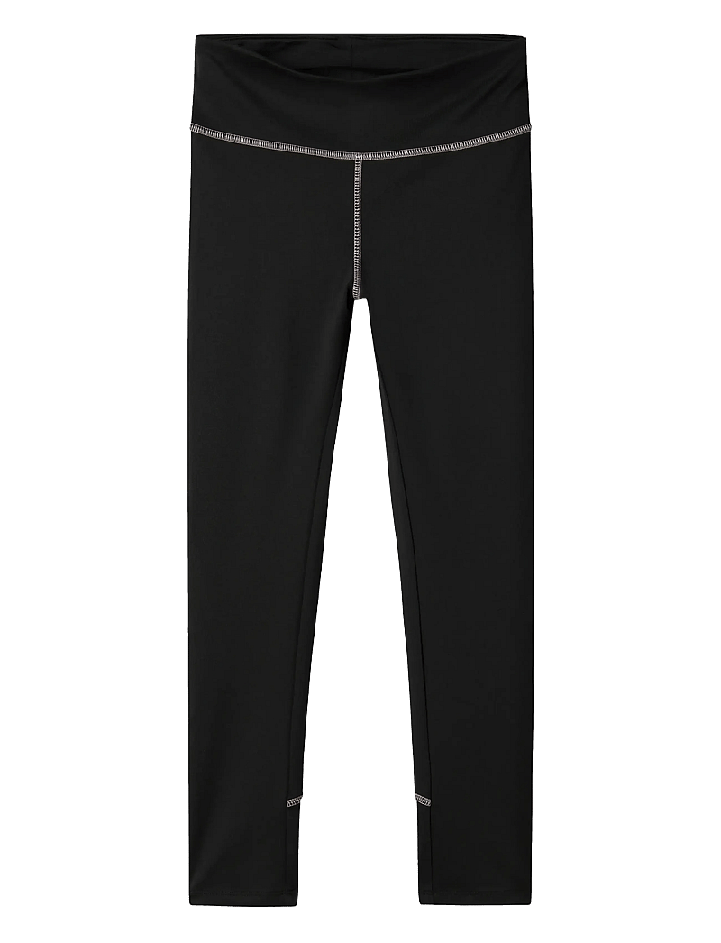 name it - NKFLENETTE SLIM LEGGING - leggings - black - 0