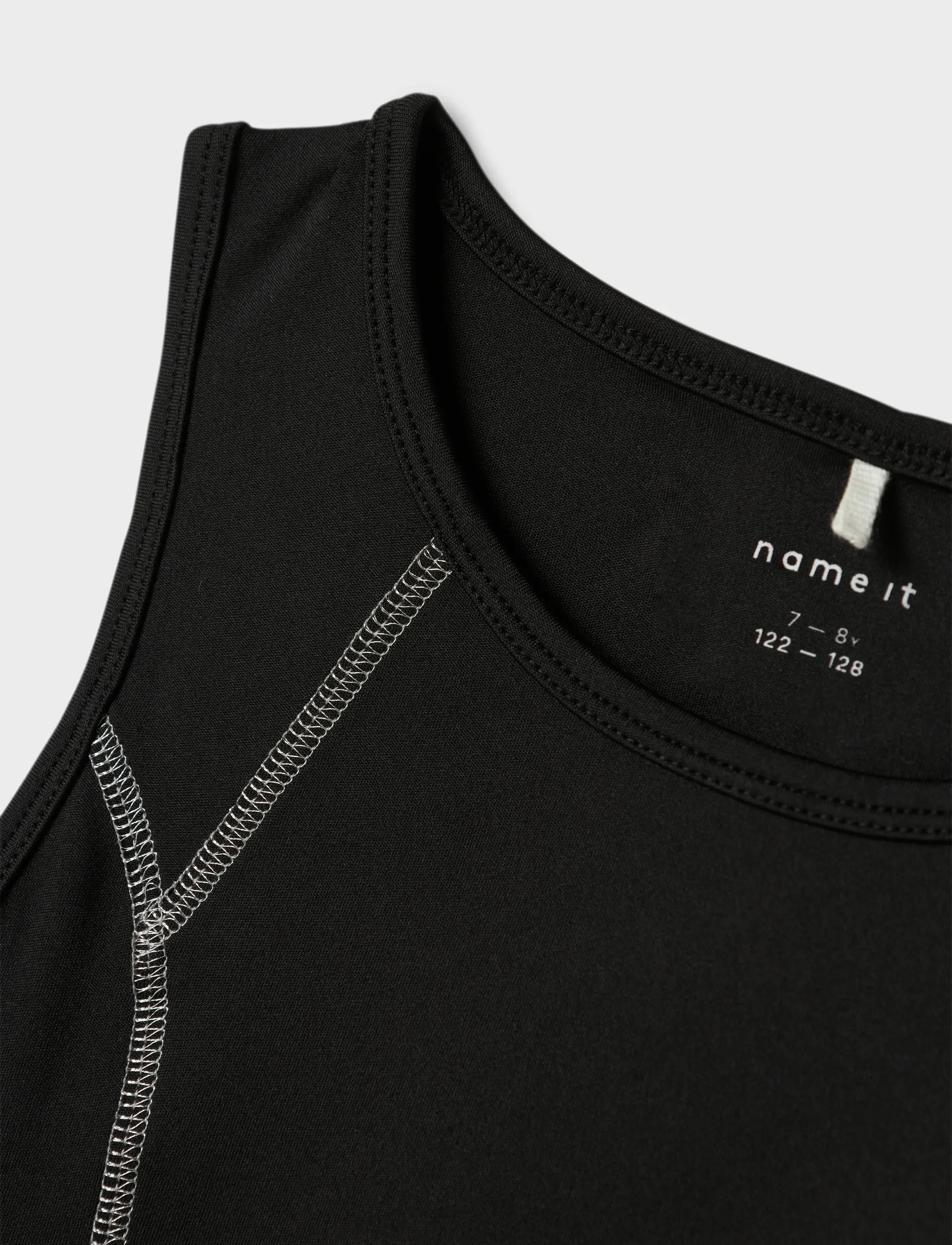 name it - NKFLENETTE SLIM SL SH TOP - linnen - black - 3
