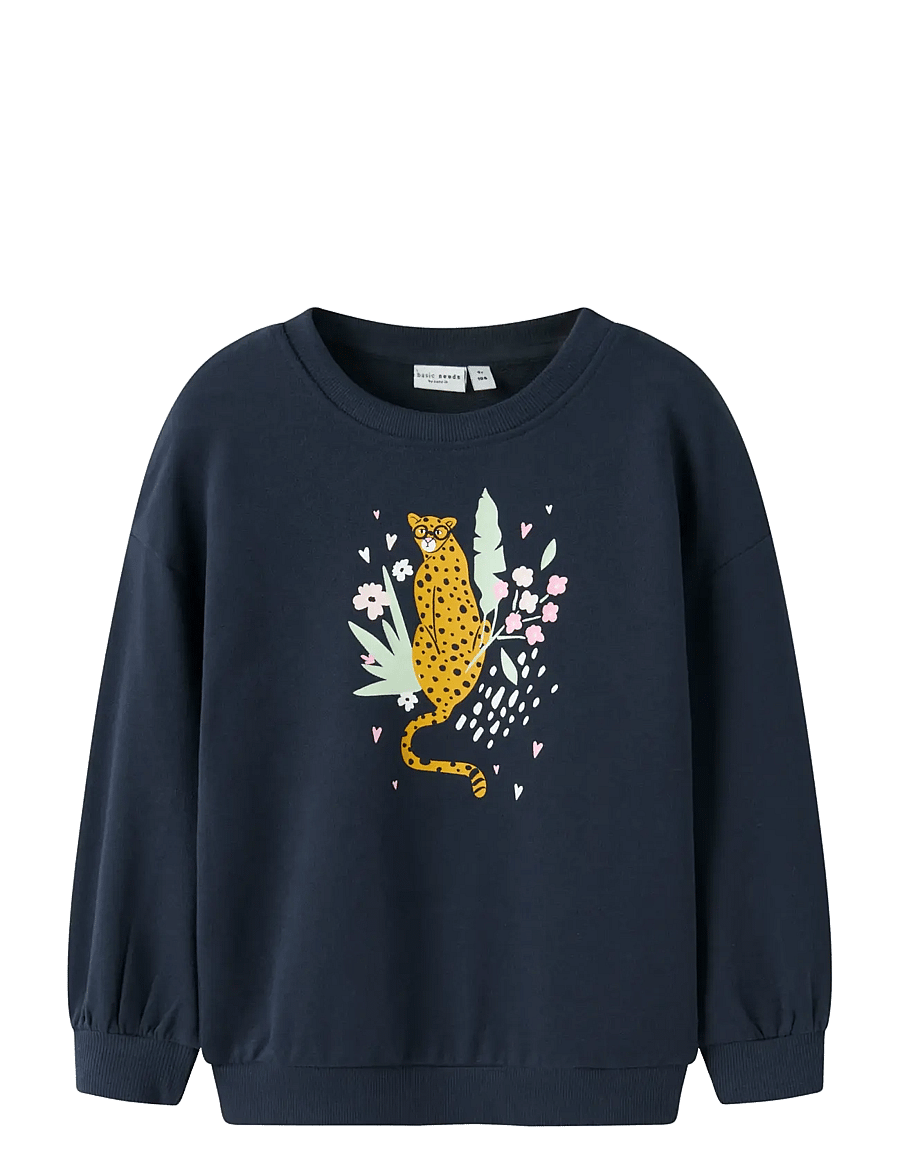 name it - NMFVALONA LS LONG RLX SWEAT UNB - sweatshirts - navy blazer - 1
