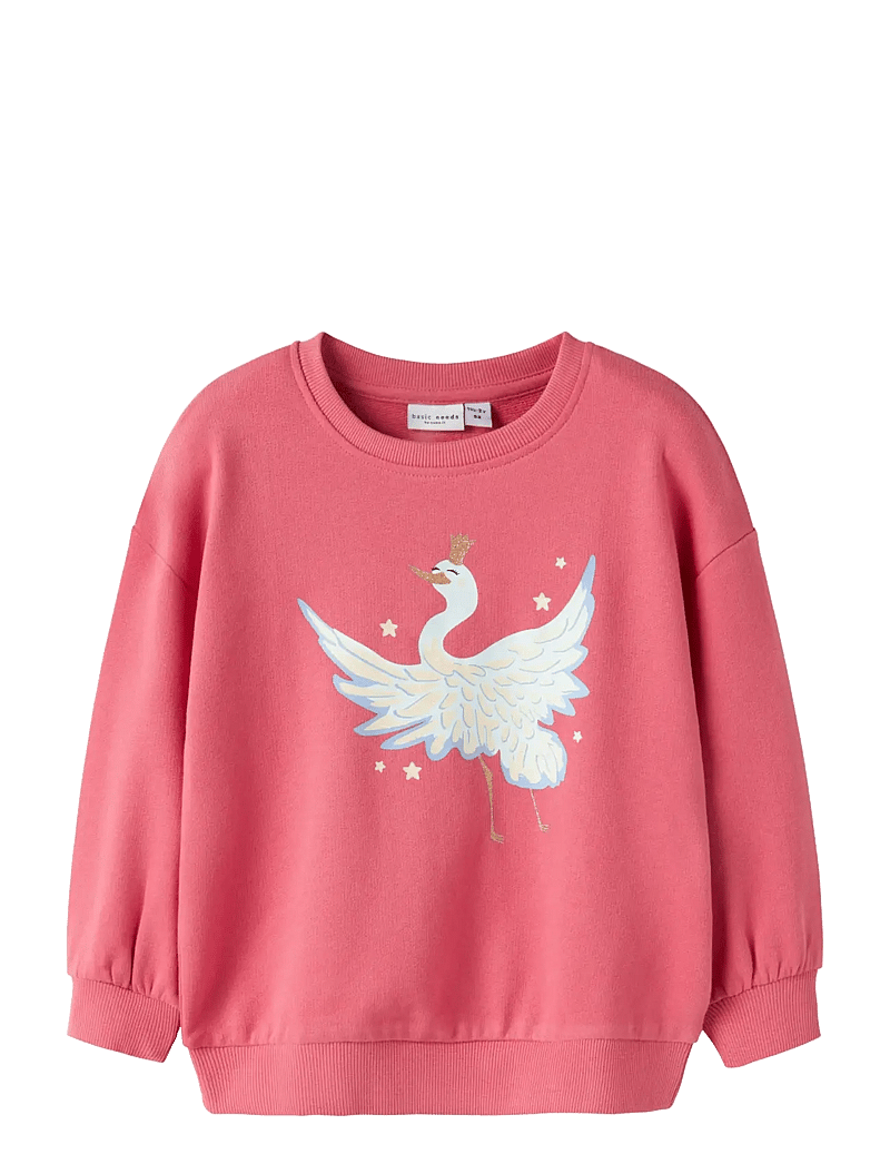 name it - NMFVALONA LS LONG RLX SWEAT UNB - sweatshirts - rapture rose - 1