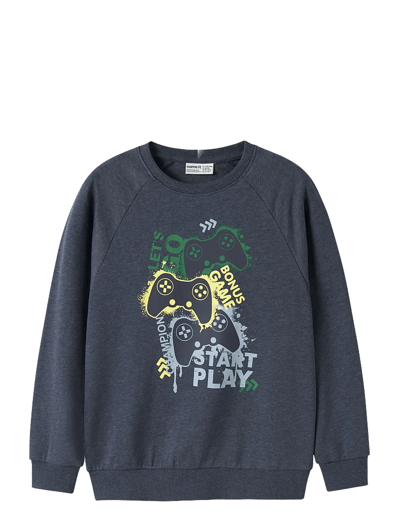 name it - NKMVION LS NREG SWEAT UNB - sweatshirts - navy blazer - 0