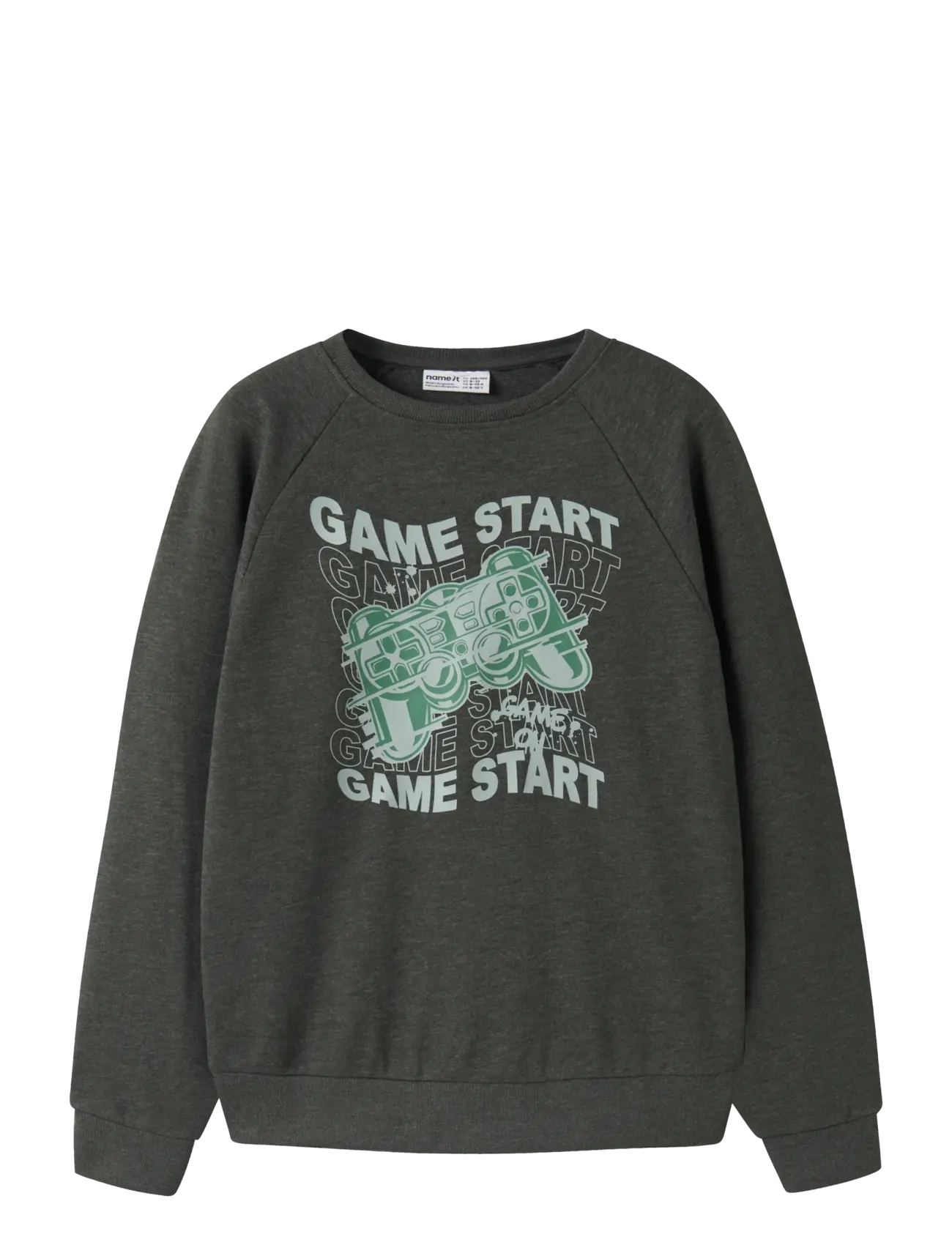 NAME IT Nkmvion Ls Nreg Sweat Unb Khaki - 122-128 - Kinder