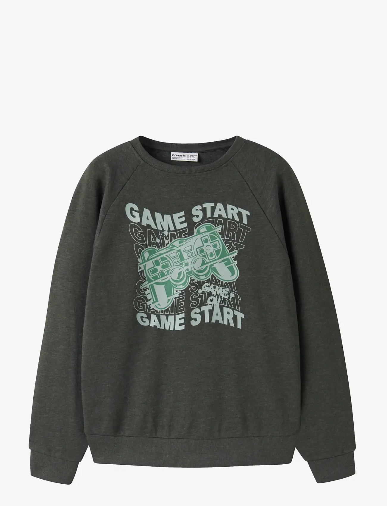 name it - NKMVION LS NREG SWEAT UNB - sweatshirts - peat - 0