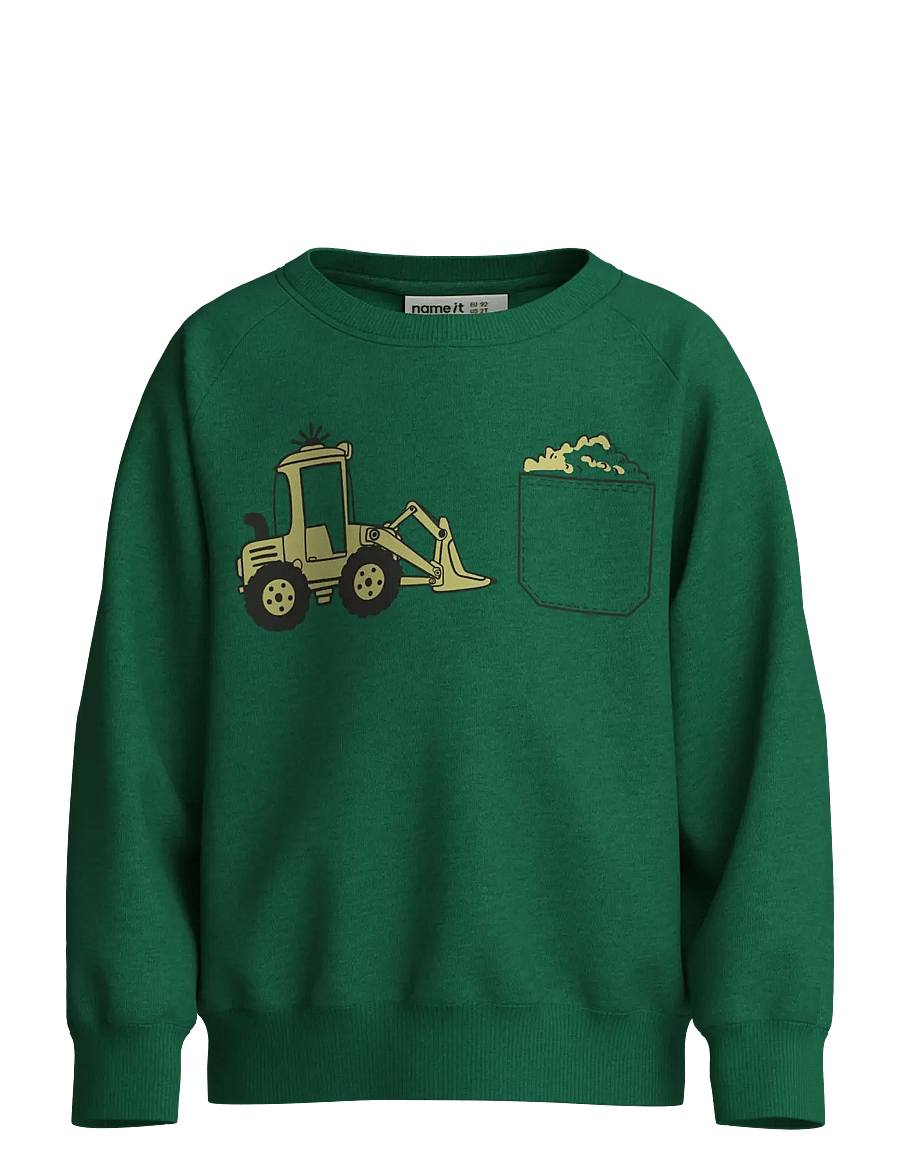 name it - NMMVION LS NREG SWEAT UNB - sweatshirts - verdant green - 0
