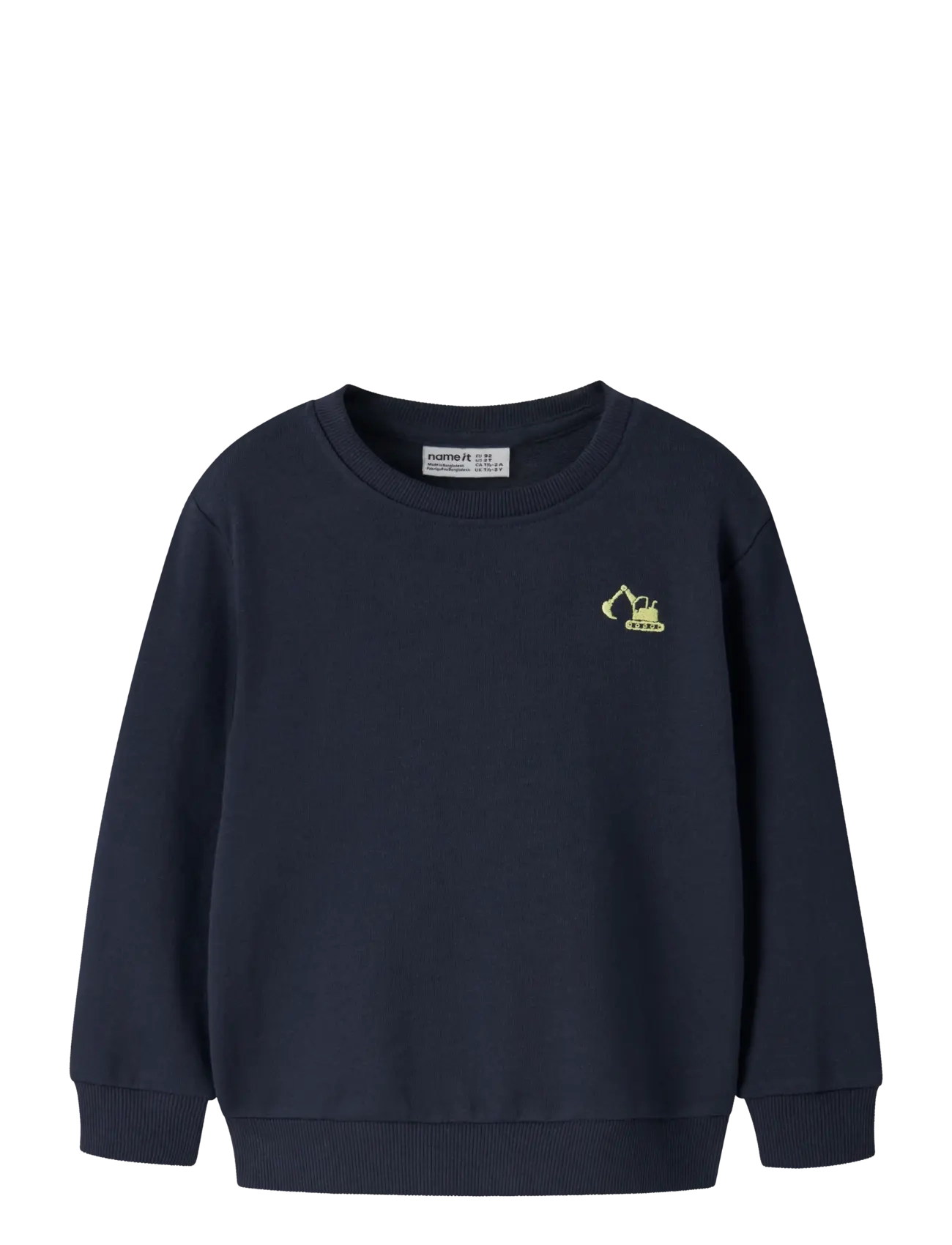 name it Nmmvallen Ls Nreg Sweat Unb, Børn, Traktor Sweatshirt, Navy, Str: 104
