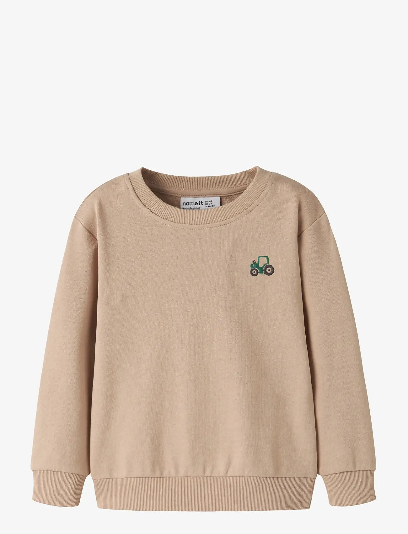 name it - NMMVALLEN LS NREG SWEAT UNB - sweatshirts - sesame - 0