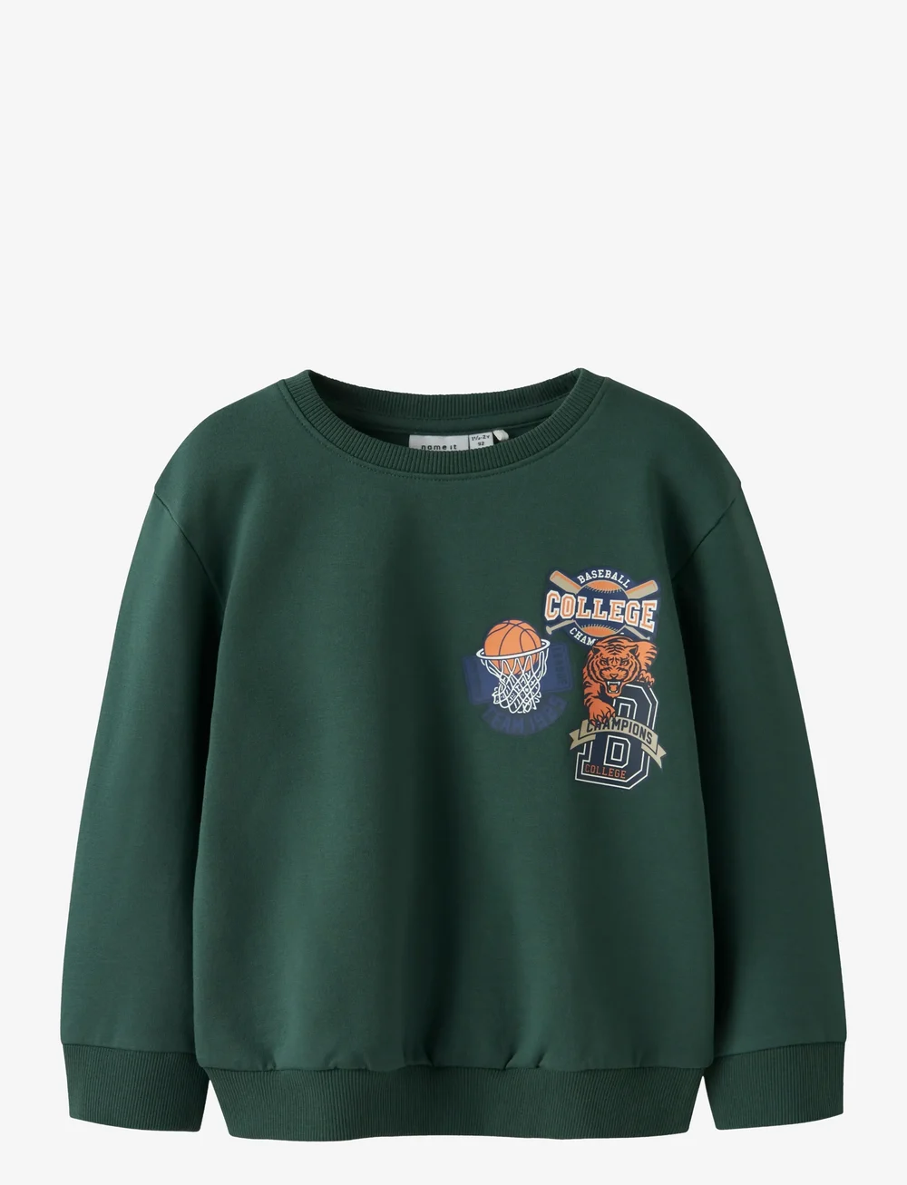 name it - NMMLELAND LS NREG SWEAT BOX BRU - sweatshirts - garden topiary - 0