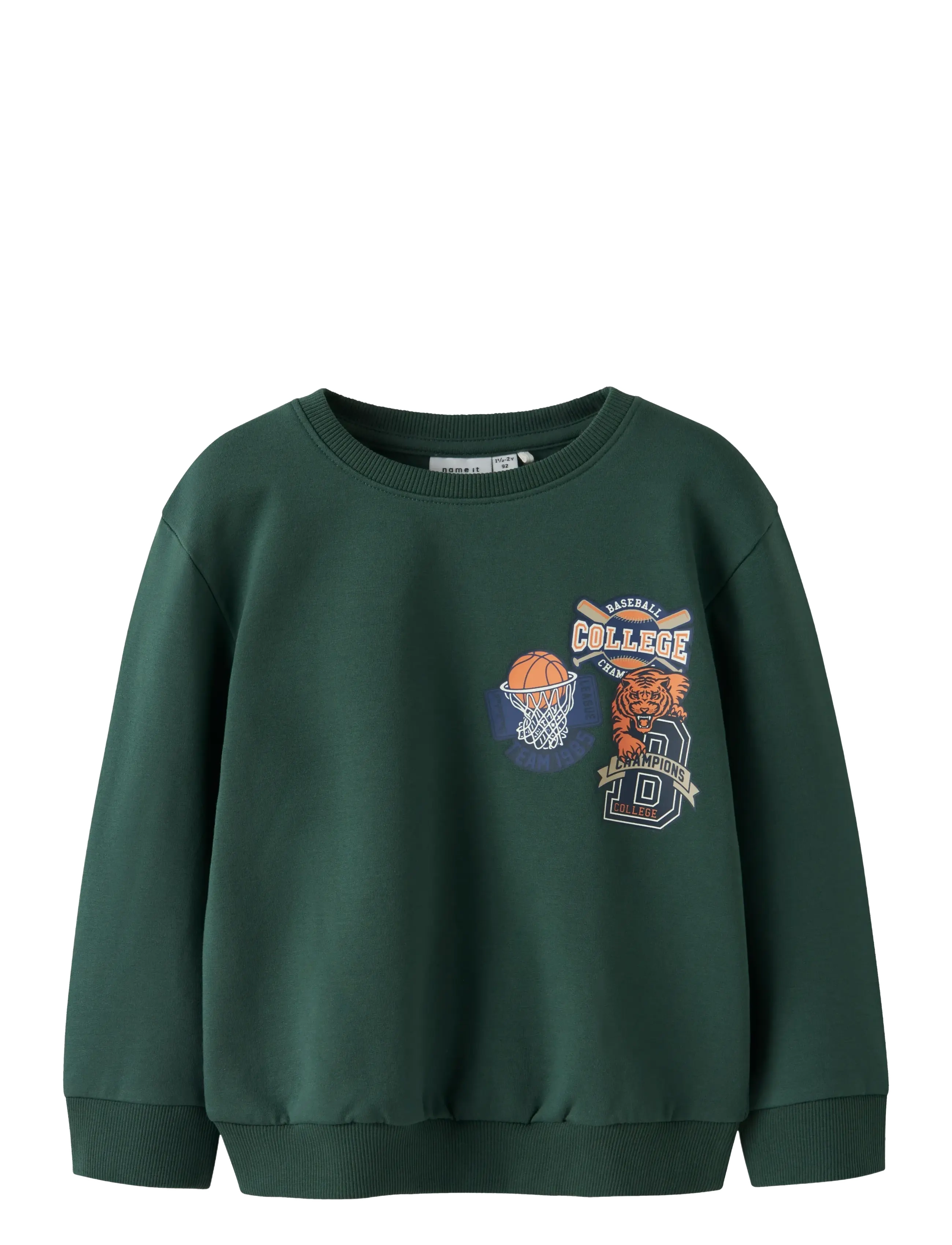 name it NMMLELAND LS NREG SWEAT BOX BRU - Kläder - GARDEN TOPIARY / green