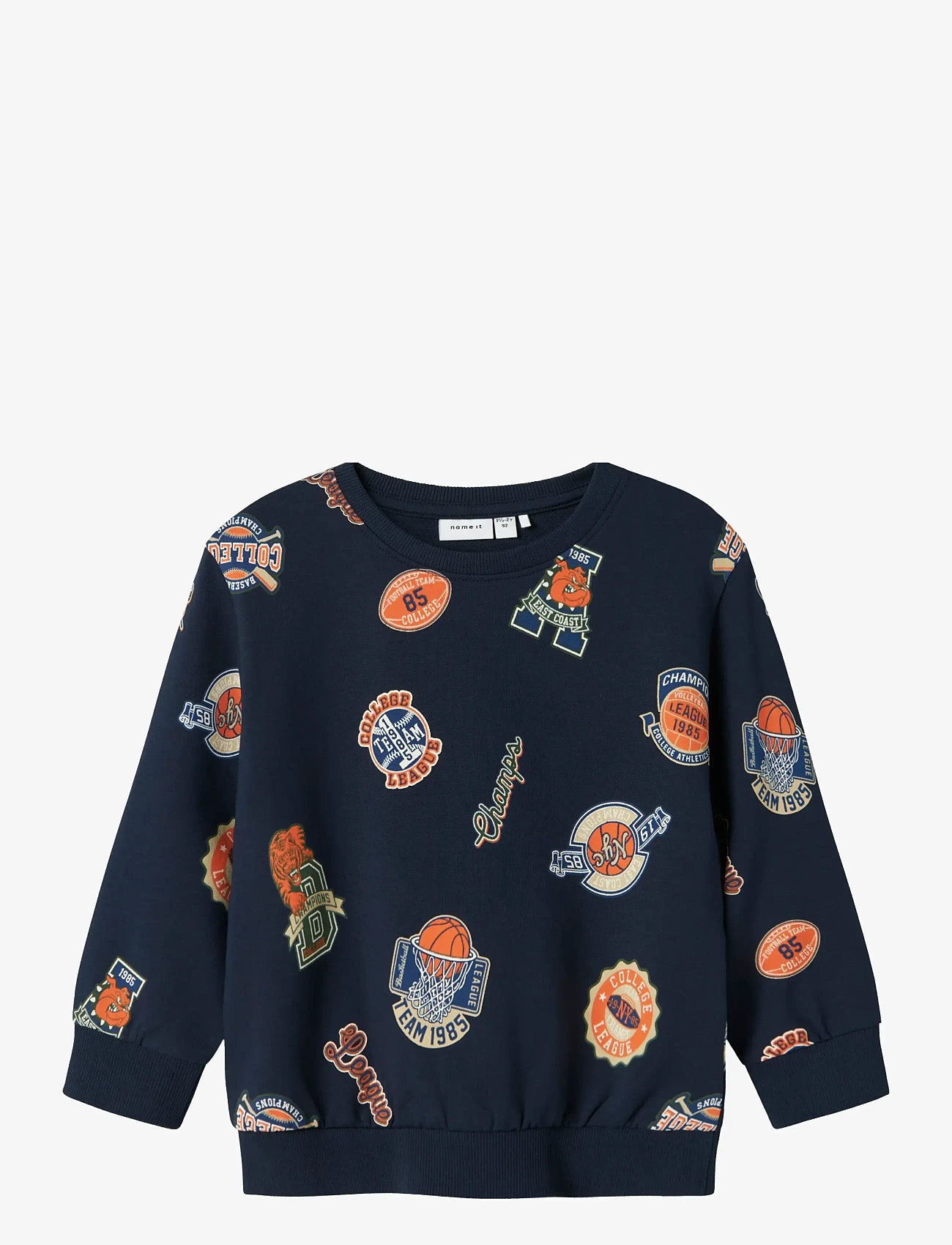 name it - NMMLELAND LS NREG SWEAT BOX BRU - sweatshirts - navy blazer - 1