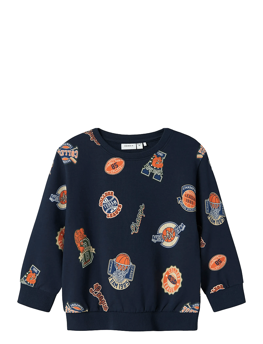 name it - NMMLELAND LS NREG SWEAT BOX BRU - sweatshirts - navy blazer - 1