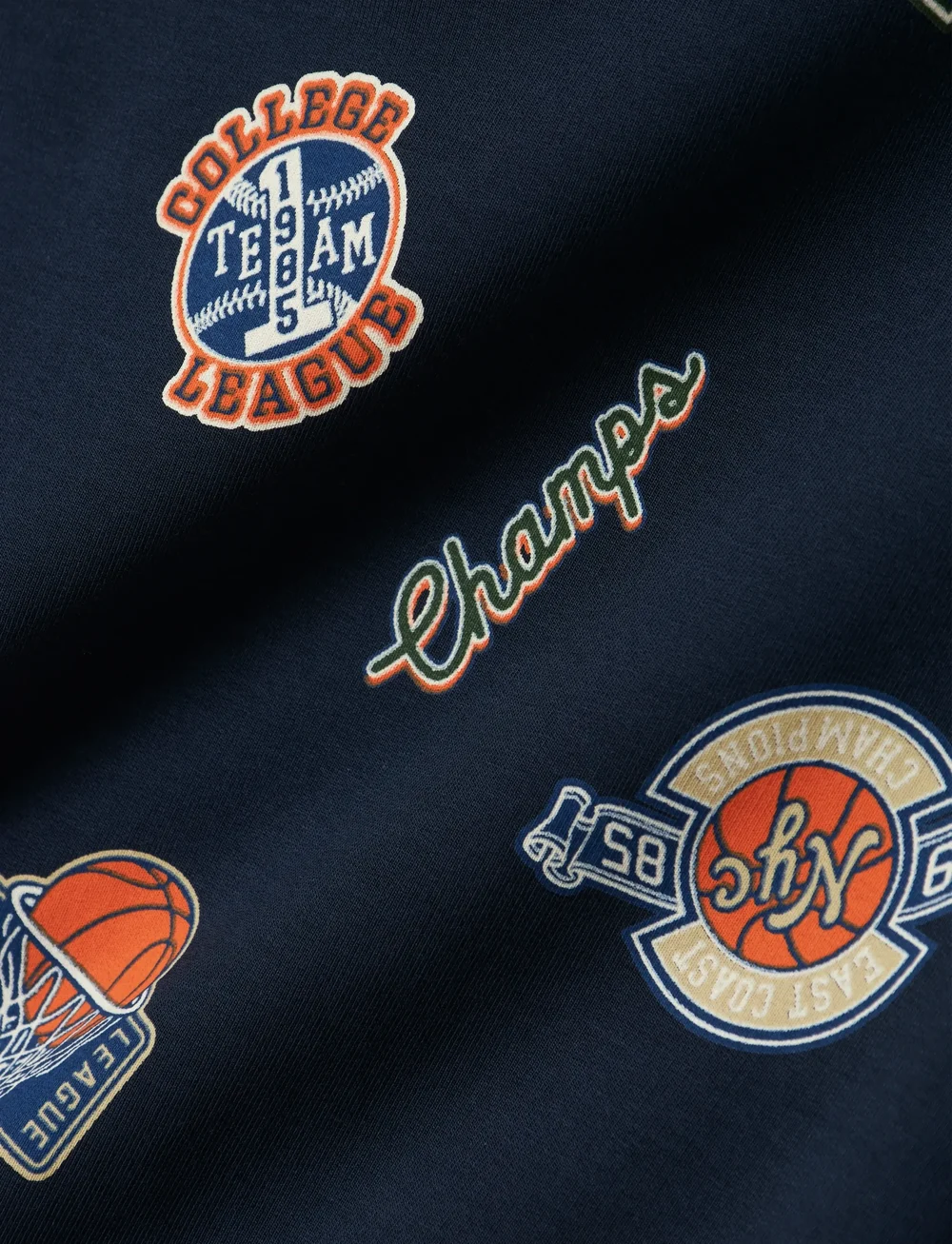 name it - NMMLELAND LS NREG SWEAT BOX BRU - dressipluusid - navy blazer - 4