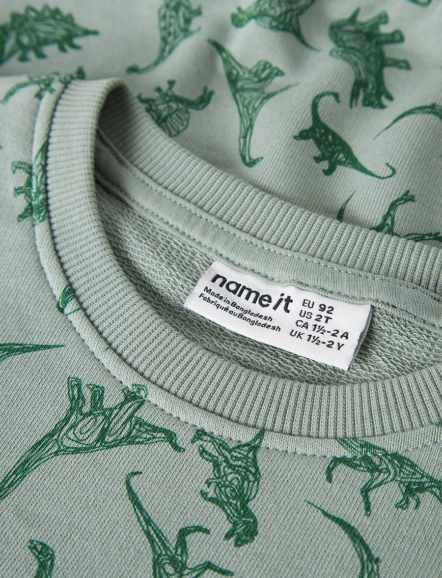 name it - NMMVIFELIX LS NREG SWEAT UNB - dressipluusid - green milieu - 1