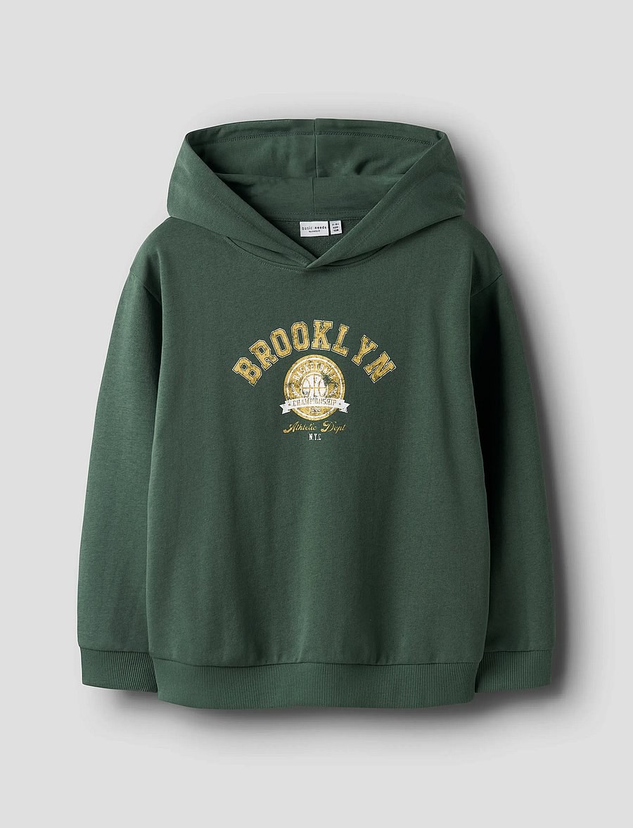 name it - NKMVELTEN LS RLX SWEAT WH UNB - kapuzenpullover - garden topiary - 0