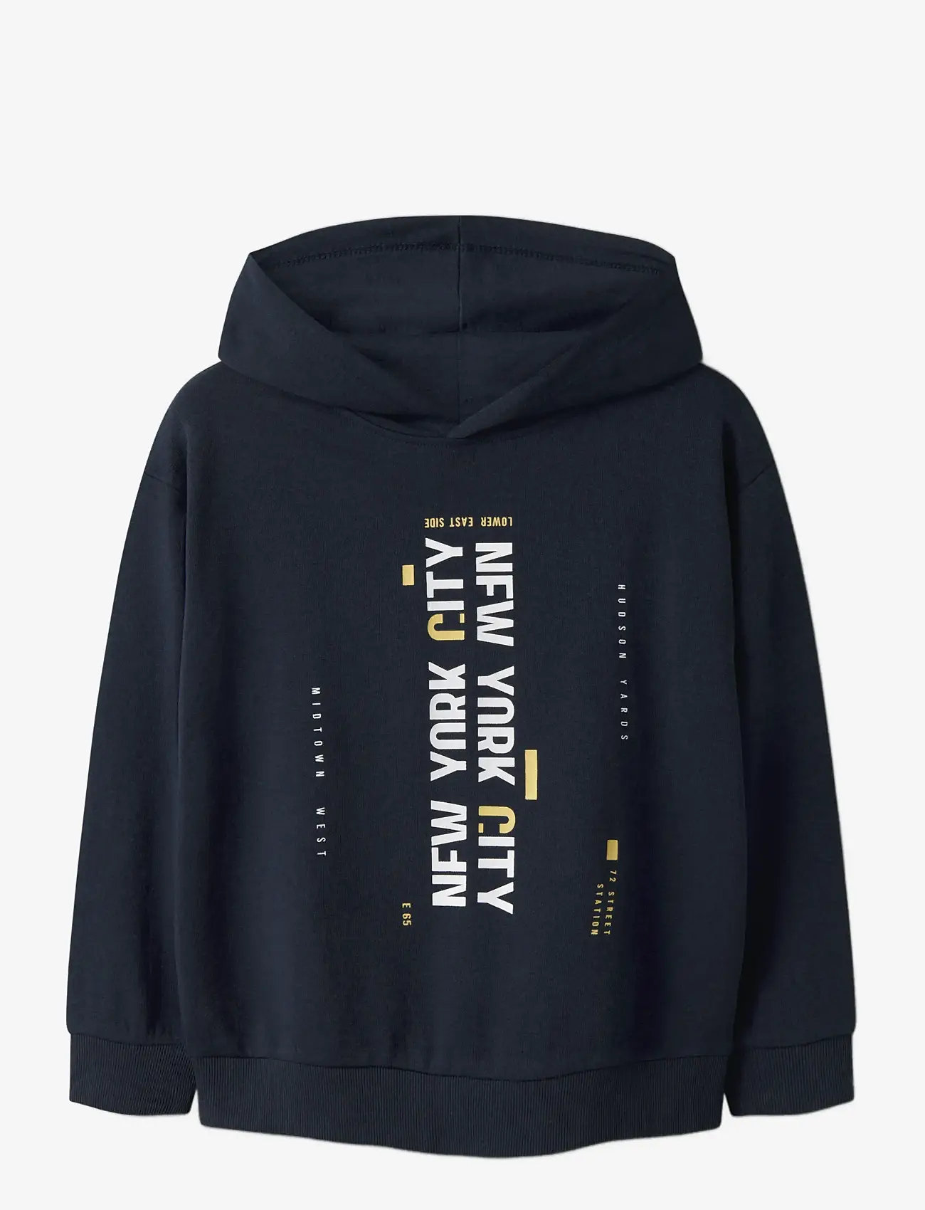 name it - NKMVELTEN LS RLX SWEAT WH UNB - hættetrøjer - navy blazer - 0