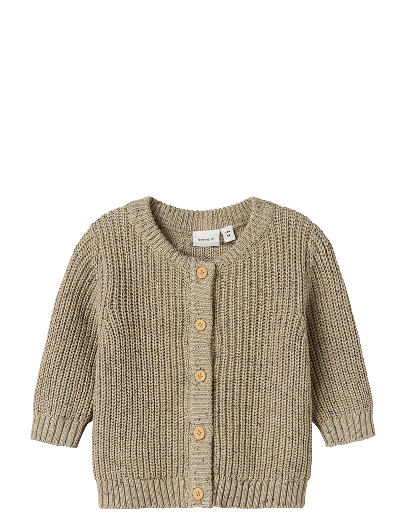 name it - NBMNORMAN LS KNIT CARD - koftor - island fossil - 1