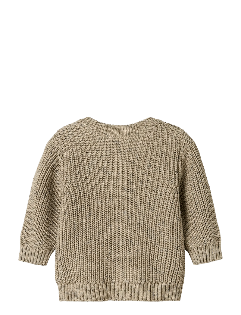 name it - NBMNORMAN LS KNIT CARD - koftor - island fossil - 2