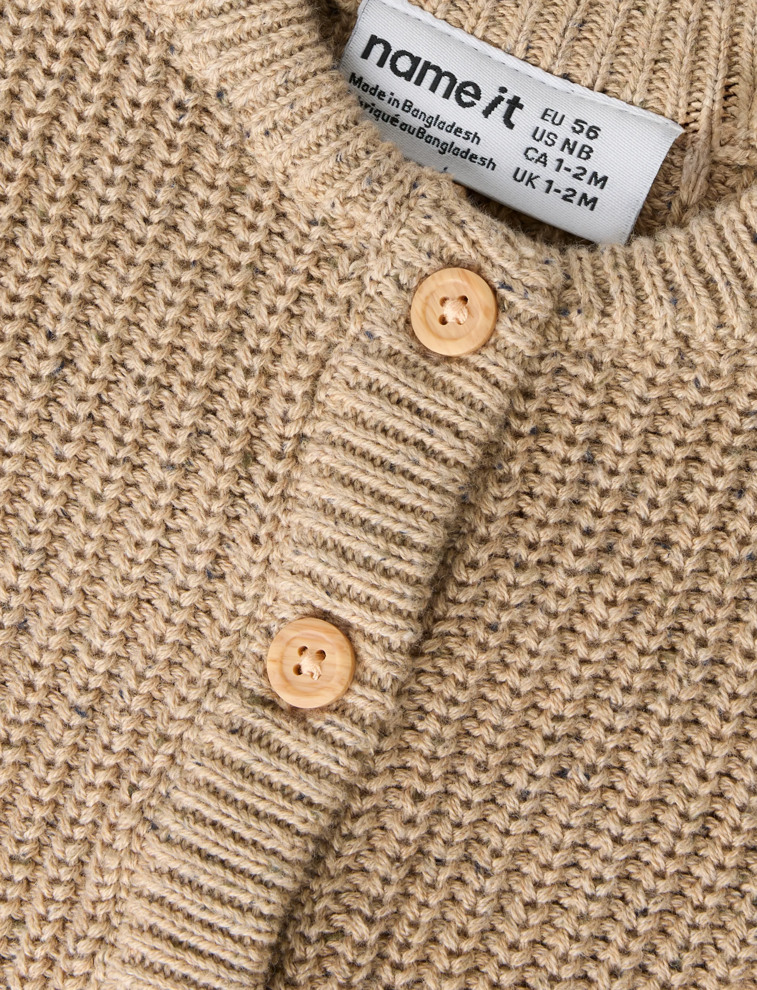 name it - NBMNORMAN LS KNIT CARD - cardigans - sesame - 2