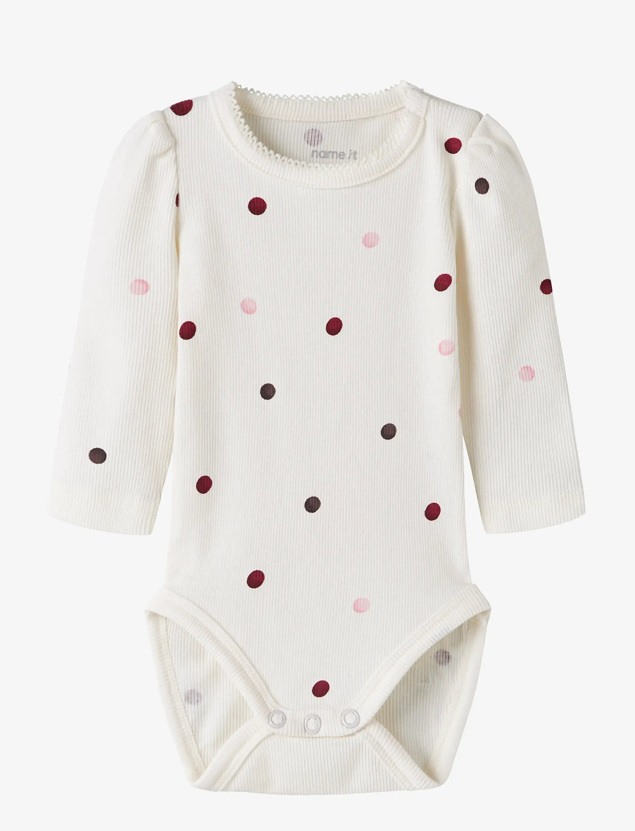 name it - NBFNUTTI LS BODY NOOS - rāpulīši ar garām piedurknēm - antique white - 0
