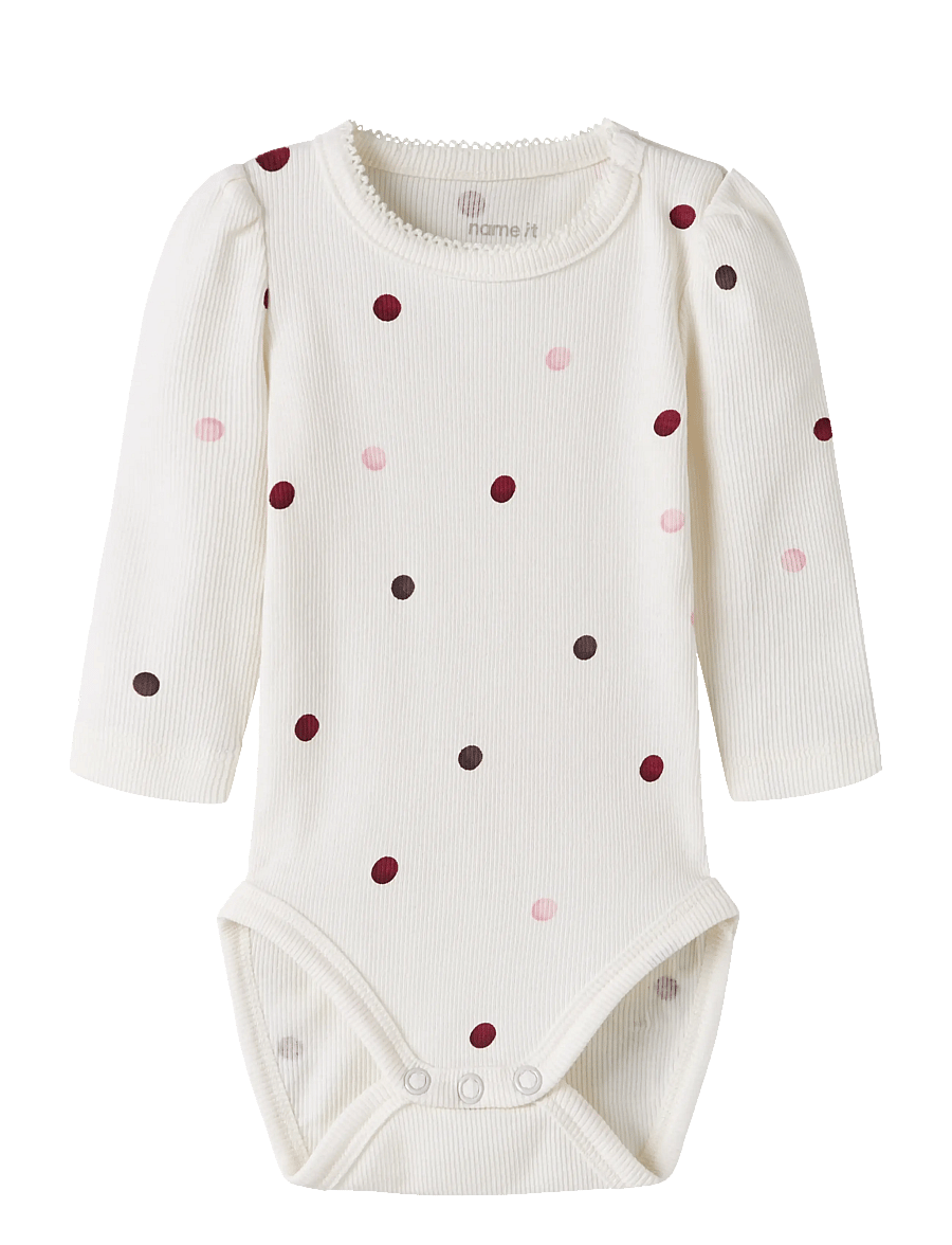 name it - NBFNUTTI LS BODY NOOS - body z długimi rękawami - antique white - 0