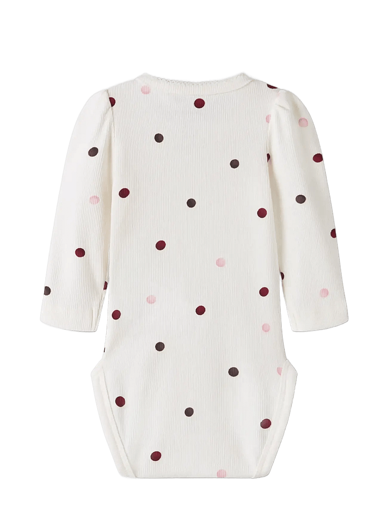 name it - NBFNUTTI LS BODY NOOS - rāpulīši ar garām piedurknēm - antique white - 1