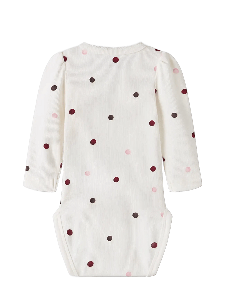 name it - NBFNUTTI LS BODY NOOS - body z długimi rękawami - antique white - 1