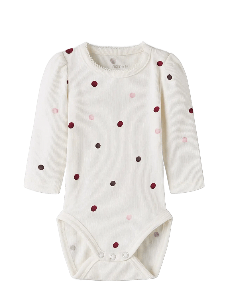name it - NBFNUTTI LS BODY NOOS - rāpulīši ar garām piedurknēm - antique white - 2
