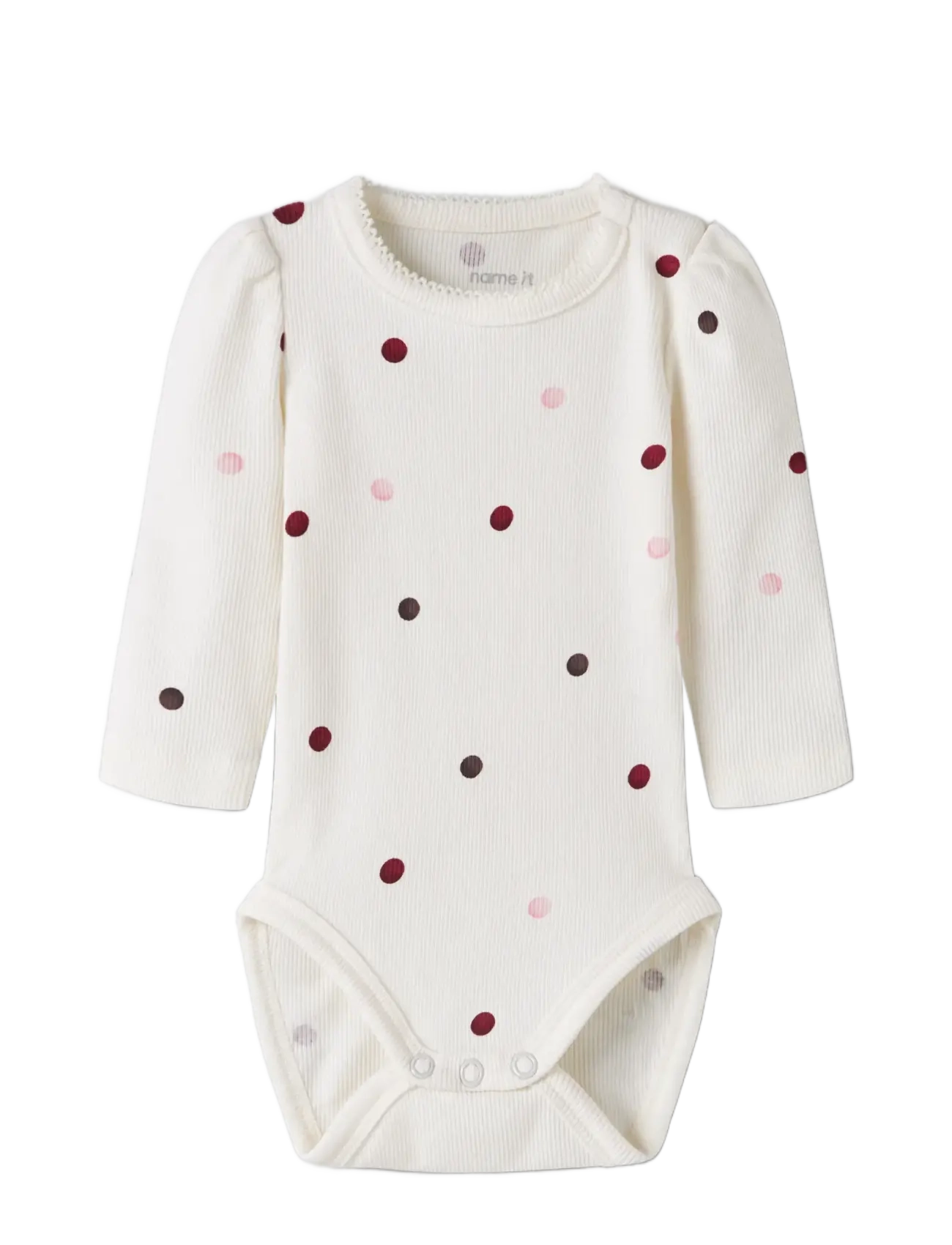 name it - NBFNUTTI LS BODY NOOS - body z długimi rękawami - antique white - 2