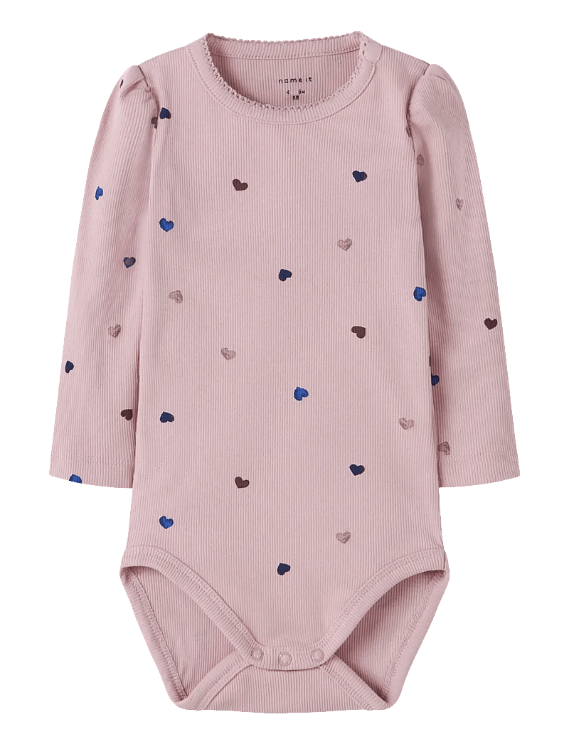 name it - NBFNUTTI LS BODY NOOS - langærmede bodyer - burnished lilac - 0